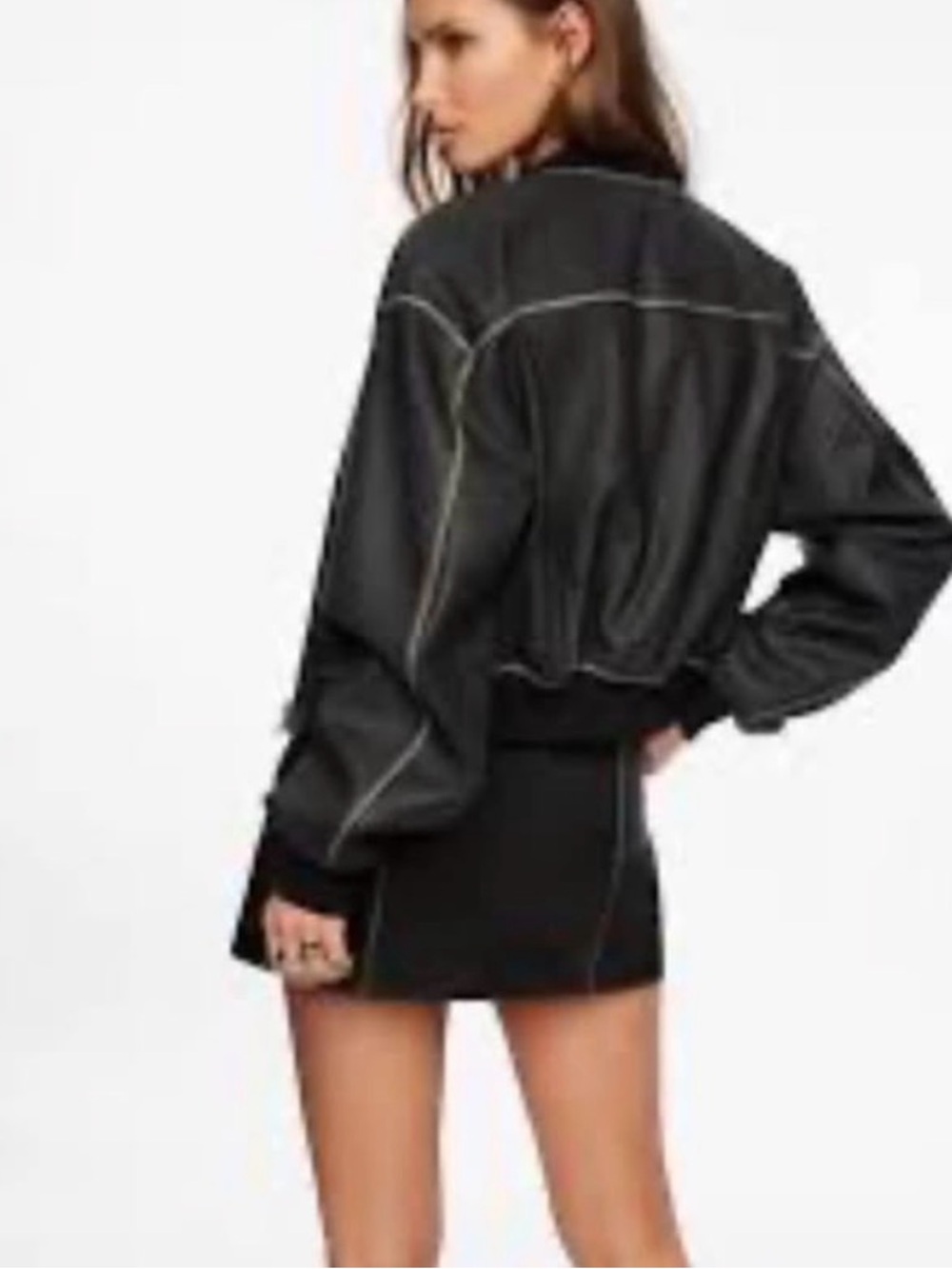 DYNAMITE VIRAL LEATHER BOMBER JACKET SIZE SMALL - Picture 2 of 7